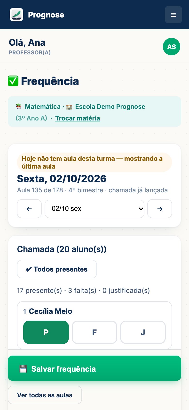 Tela de frequência no celular